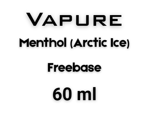 VAPURE MENTHOL (Arctic Ice) FREEBASE 60ML Provape Bishopdale VAPURE MENTHOL (Arctic Ice) FREEBASE 60ML Provape Bishopdale