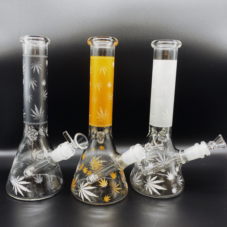 Glass Water Pipe 1048/ BLH 20 Glow in the Dark 26CM Glass Mixed