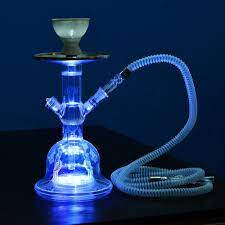Cloud Hookah Kit 2021 H56CM with 4 Hose Adapters Glow In Dark Glass Mixed