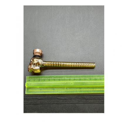 Pipe 1228 Glass Tobacco Pipe Skull Shape Glass  Mix Colour