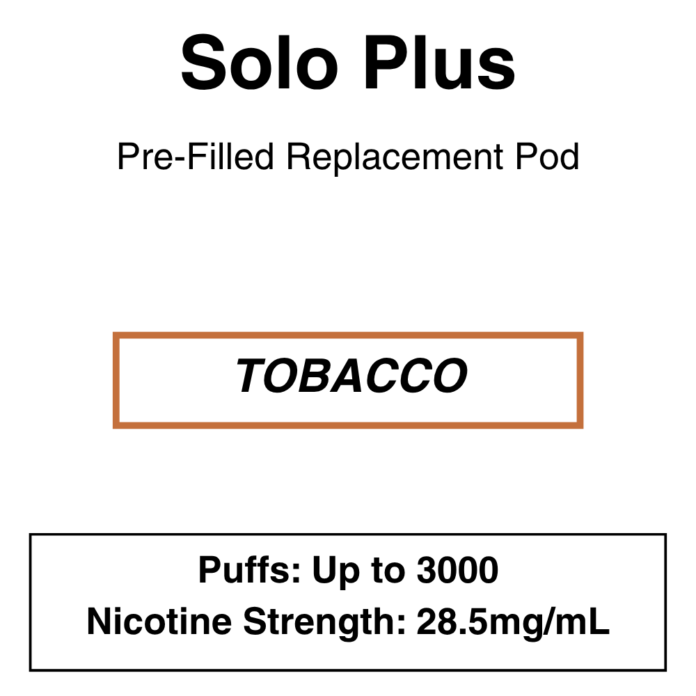 Solo Plus Pods and 2.8% – Provape Bishopdale
