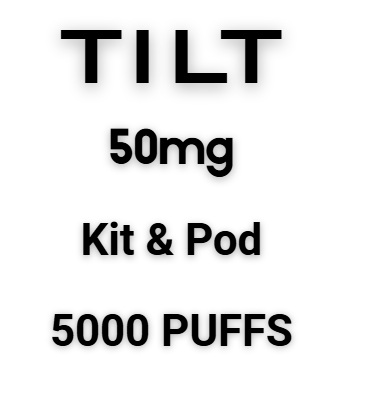 TILT Disposable Vape Starter Kit and Pods 5000 PUFFS 50MG