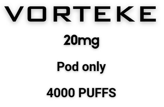 Vorteke puk. Pod Only 4000 Puffs (20mg)